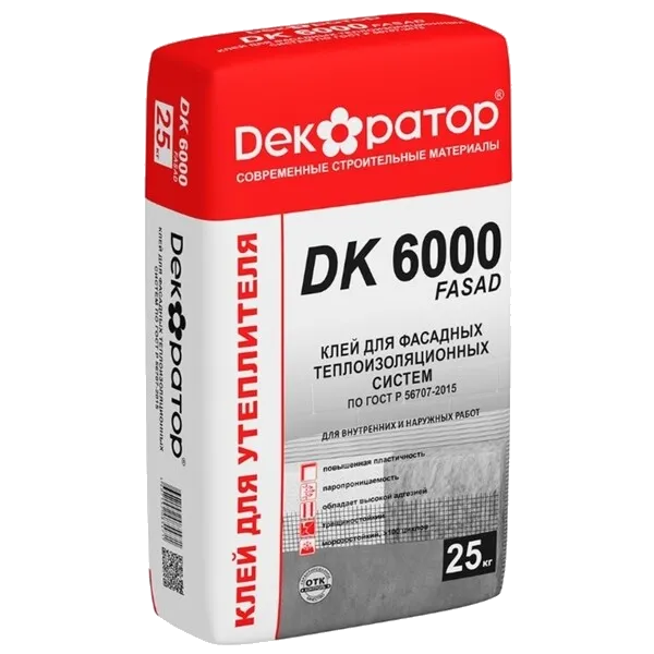 Клей ДЕКОРАТОР DK 6000 THERMO для пенополистирола и минваты